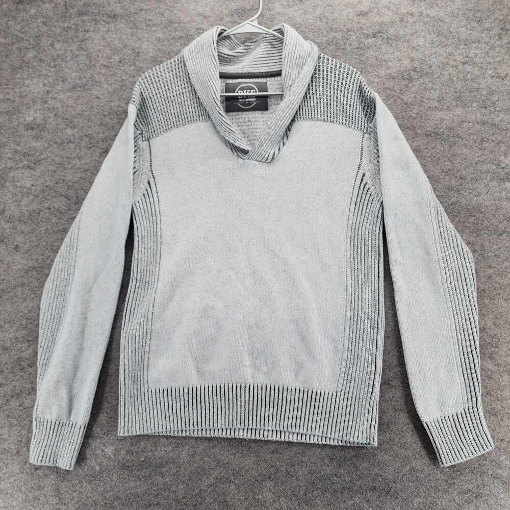 BKE Buckle Sweater Mens Medium Long Sleeve Gray Athletic Fit
